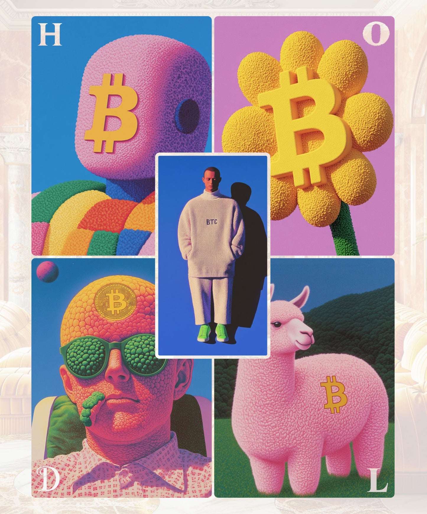 Oversized Bitcoin Tee - Orchid (Front + Back)